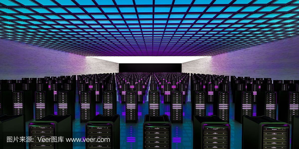 Big Data network severs racks